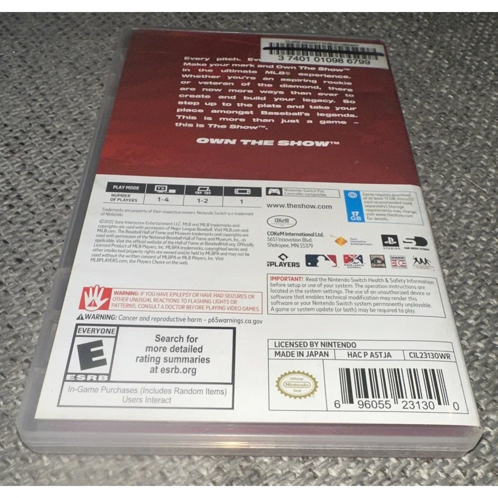 MLB The Show 22 - Nintendo Switch Rated E Official Major League Baseball